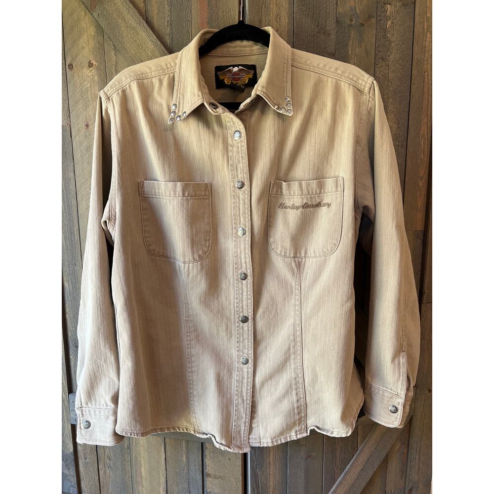 Harley Davidson Button-up with Logo Snaps